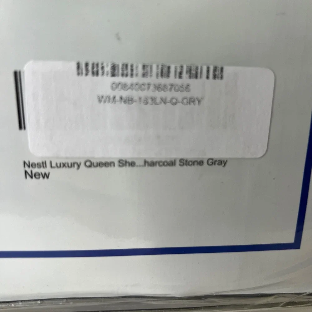 Nestl Queen Size 4 Piece Bed Sheet‎ Set Gray MIcrofiber NIP